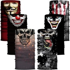 6 Pack Neck Gaiter Face Mask Bandana Scarf Balaclava for men women