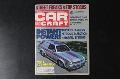 Car Craft Magazine November 1976 Instant Turbochargers Van Project Drag Racing