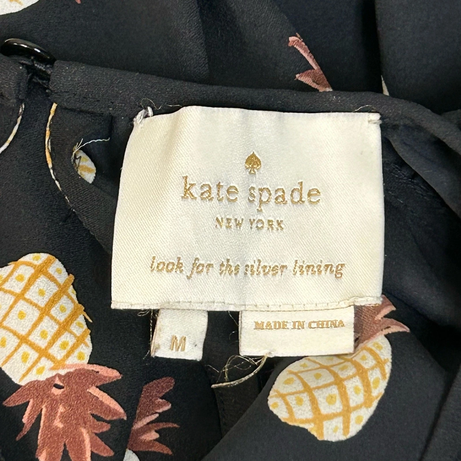 Abito floreale con volant ananas KATE SPADE matrimonio baby shower spiaggia festa taglia M