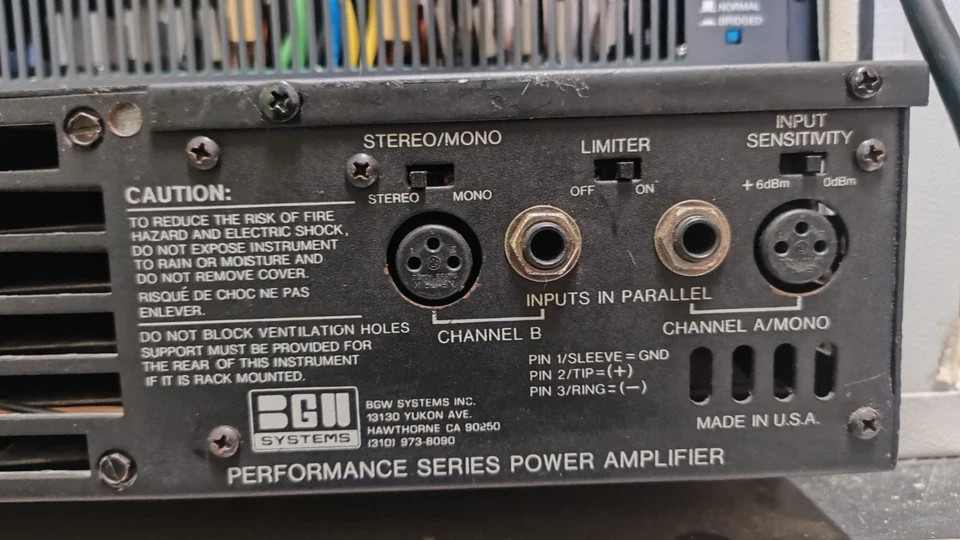 BGW Performance Series 4, amplificatore finale top di gamma 2000 watt Bridge - Immagine 4 di 4