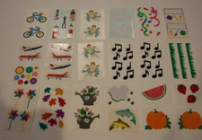 Vintage Lot Mrs. Grossman's Stickers 80s/90s  18 pcs pinwheels, angels, planes