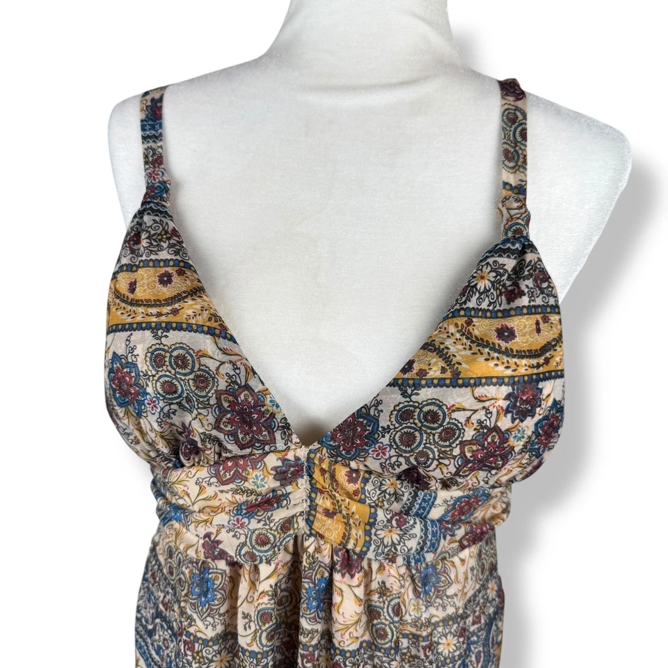 Womens Maxi Dress Size XL Babydoll Boho Indie Hippie Resort Prairie Festival - Image 3 of 4