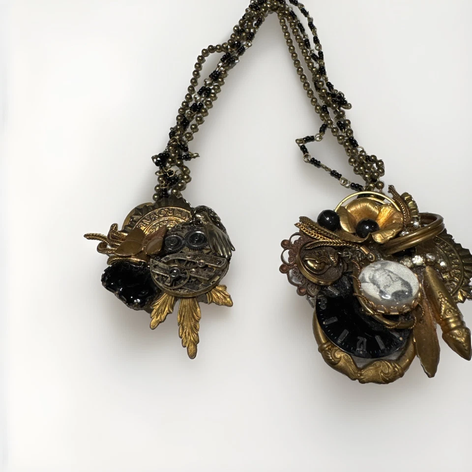 Broche colgante enchapado en oro reloj de colección Maximal Art RARO Foto 2 de 4