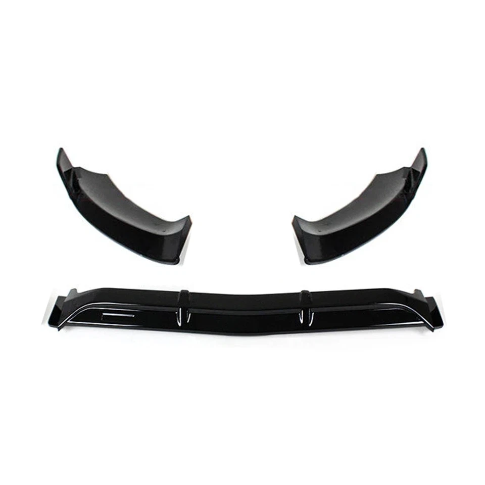 Divisor de labios parachoques delantero negro brillante base 15-18 para Mercedes Benz W205 clase C Foto 2 de 2