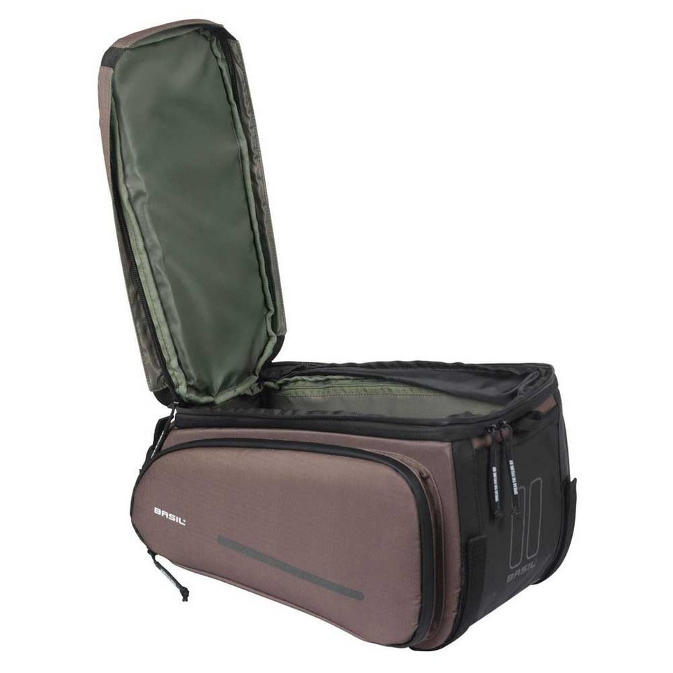 Basil Move Sacoche De Porte-Bagages, 10-26 L, Marron, Imperméable, En Polyester Recyclé, Compatible Avec Les Plaques D'adaptation MIK & Racktime, Idéale Pour Les Trajets Et Les Courses