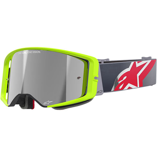 Alpinestars Supertech Corp Motocross Goggles - Fluo Yellow / Red / Mirror Silver