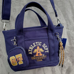 VINTAGE Y2k Navy Blue AEROPOSTALE 87 Varsity CANVAS Backpack BOOK BAG Drawstring Aeropostale canvas backpack - - Gem main image 4