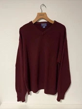 Pendelton 100% Lambs Wool Maroon Sweater Size XL