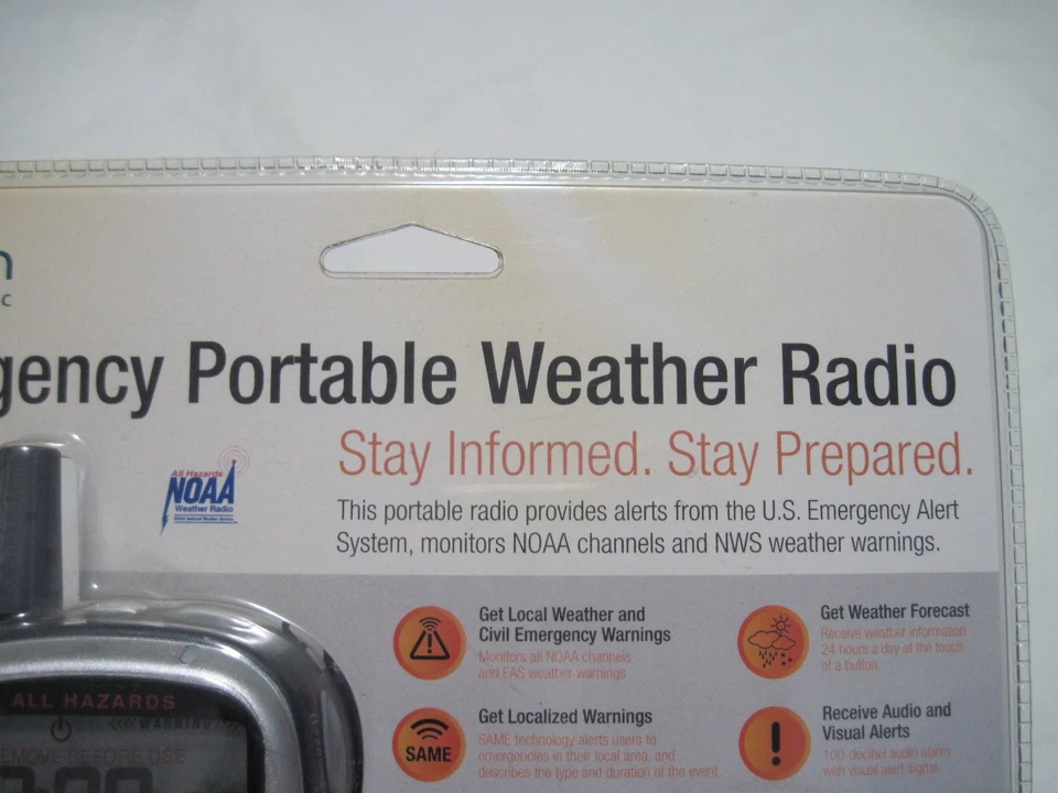 Oregon Scientific Emergency Portable Weather Radiol WR-601N Factory Sealed - Image 3 of 4