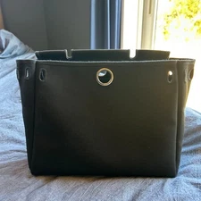 Hermes Ale Bag Black Silver 28.5-30.5cm Used Replacement Bag