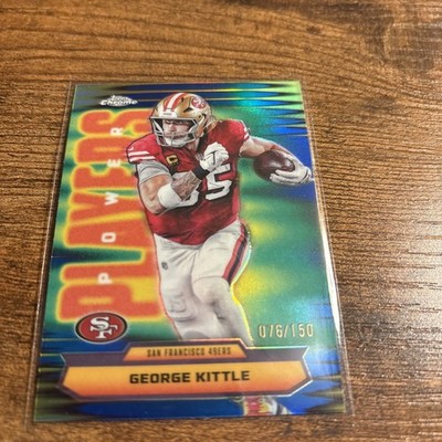 Topps 2025 Chrome Power Players George Kittle Blue Refractor #PP-33 /150