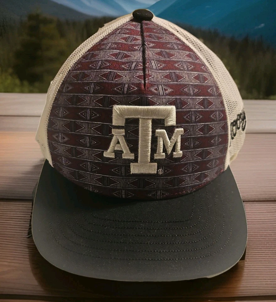 Youth Texas A&M University Aggies Hooey Aztec Mesh Trucker Snapback Hat Cap NCAA - Image 2 of 4