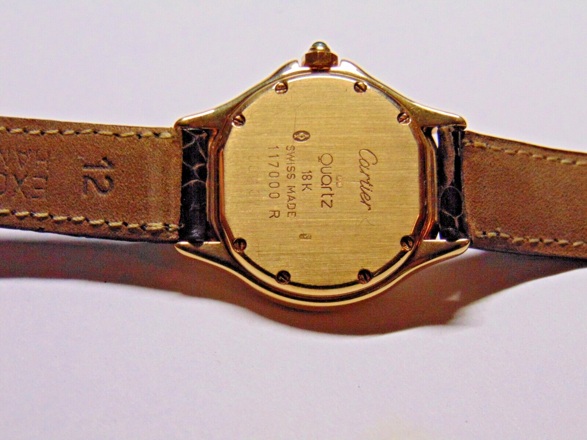 CARTIER Santos COUGAR 18K Solid Gold Date Watch 0.37ct CARTIER Santos COUGAR 18K Solid Gold Date Watch 0.37ct