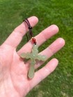 Certified Burmese Natural Jade Jadeite Green Cross   Handcrafted Pendant — photo 2