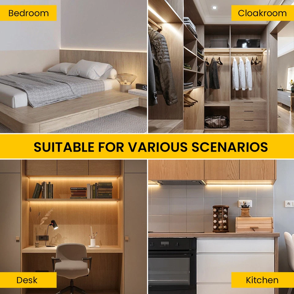 COB LED Strip Lights Double Row High Density Flexible Tape Rope 12V 24V White UK - Image 3 of 4