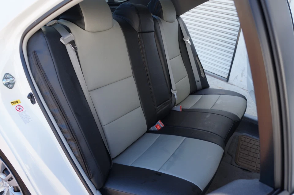 PARA TOYOTA CAMRY 2012-2017 IGGEE A MEDIDA 2 FUNDAS DE ASIENTO DELANTERAS 13 COLORES Foto 4 de 4