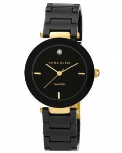 Anne Klein Women’s Black Dial Black-Trim Band Watch AK/1899 New w/Box & Manual Anne Klein Women main image 4