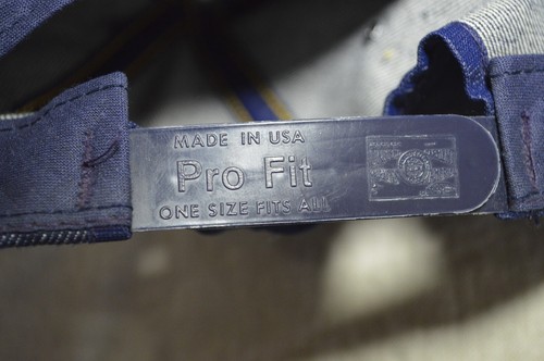 VTG SNAP BACK DENIM TRUCKER HAT TPEL GOLD CARD CLUB 80s PRO FIT Made in USA - Picture 11 of 11