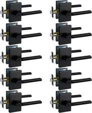 Long Plate Bed and Bath Room Door Lever for Privacy Bathroom and Interior Door H