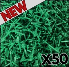 🌱LEGO 50x  Green Plant Flower Stem with Bottom Pin, BRAND NEW - #24855