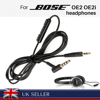 Ersatzkabel Leitung für BOSE OE2 OE2i Kopfhörer 2,5-3,5 mm mit Mikrofon + Lautstärke