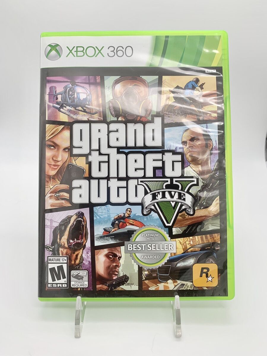 GTA GRAND THEFT AUTO V 5 MICROSOFT XBOX 360 GAME COMPLETE w/MANUAL & MAP  Tested