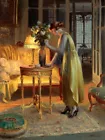 Arranging The Flowers oil painting HD Printed on canvas L1702