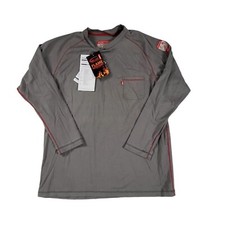 Portwest FR T-Shirt Men's Size XL Bizflame Gray FR01 Long Sleeve Safety Workwear