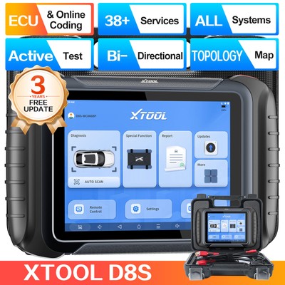 XTOOL D8S bidirektionales Diagnosegerät OBD2 Scanner ECU-Codierung Topologie