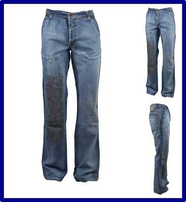 jeans da uomo a zampa gamba larga bootcut pantaloni uomo regular