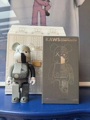 bearbrick 400% kaws secected gris originalfake medicom toy