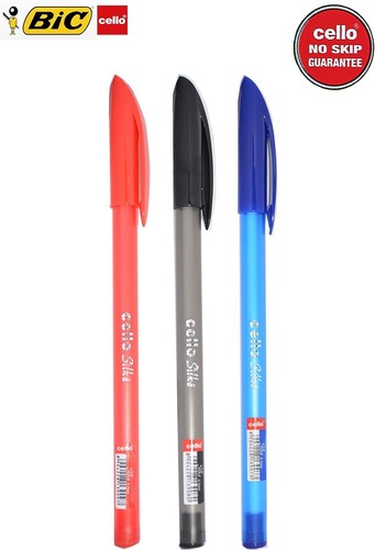 BIC Cello Slike BallpointPen Fine Point Stick Pen - (0.7 mm) Blue pk of 20 - Picture 5 of 5