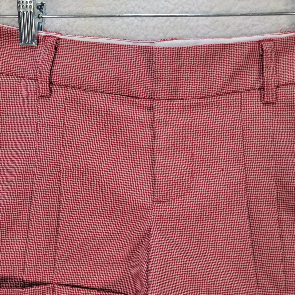 Pantalones cortos chinos descarados de tiro medio con puño elástico rojo guinga talla 7 Foto 3 de 4