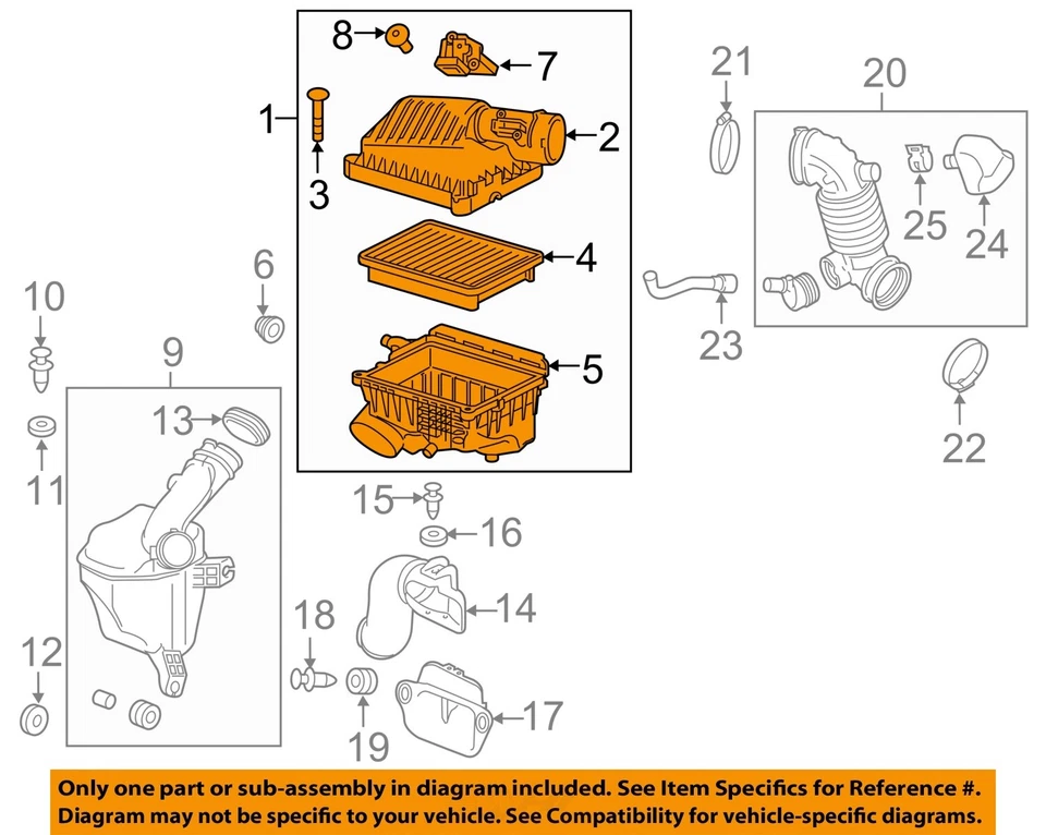 Conjunto de filtro de aire usado se adapta a: Chevrolet Spark 2016 grado B Foto 3 de 4