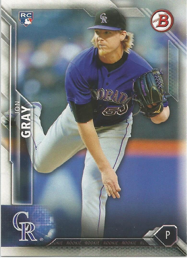 Jon Gray Colorado Rockies 2016 Bowman Rookie Card