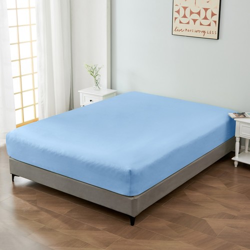 100% Pure Cotton Fitted Sheet Deep Pocket Up To 40CM Luxury Soft Sheet (No Flat) - Picture 9 of 21