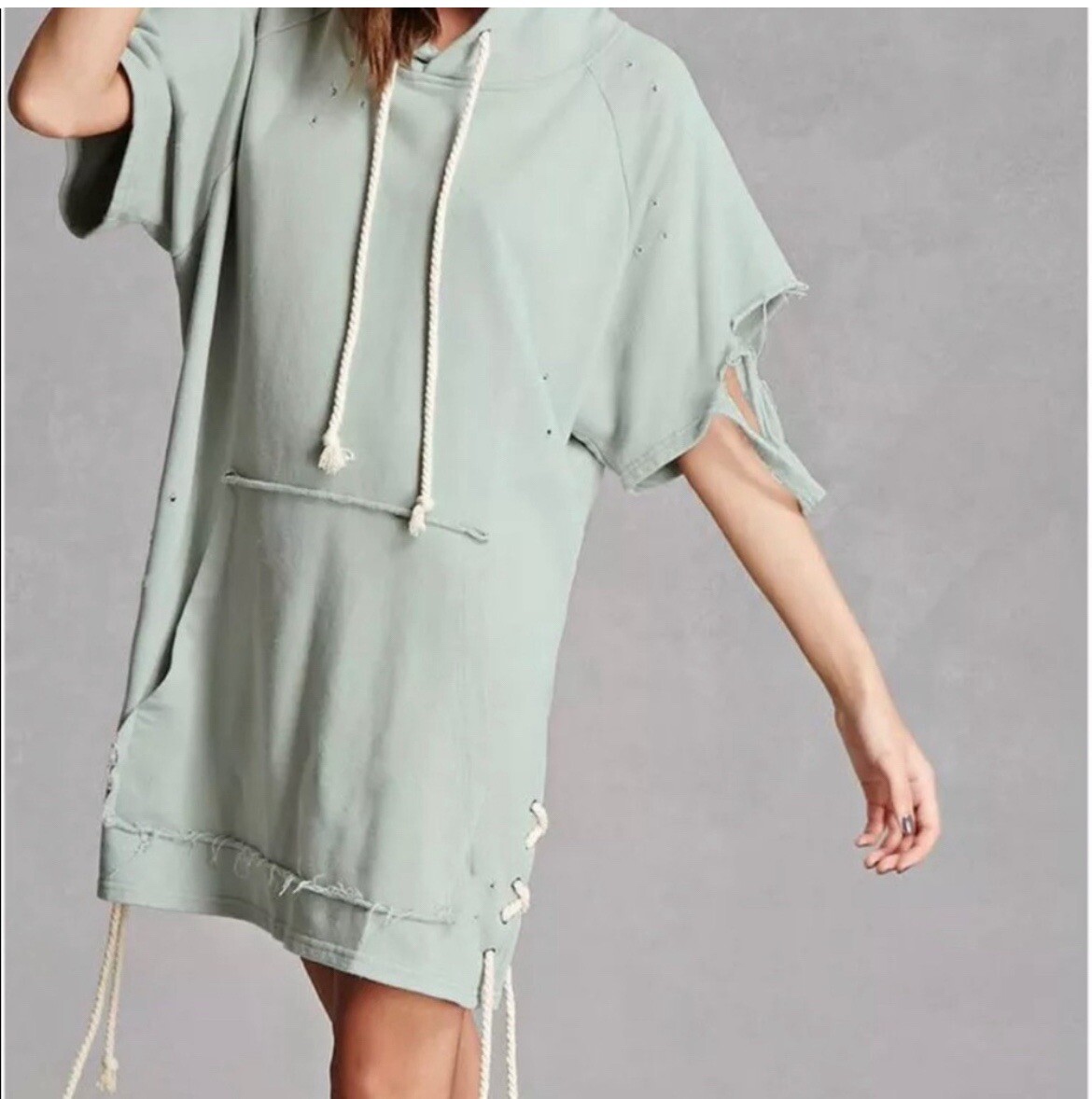 forever 21 sage green dress Forever 21 Sage Green Tank Dress in large