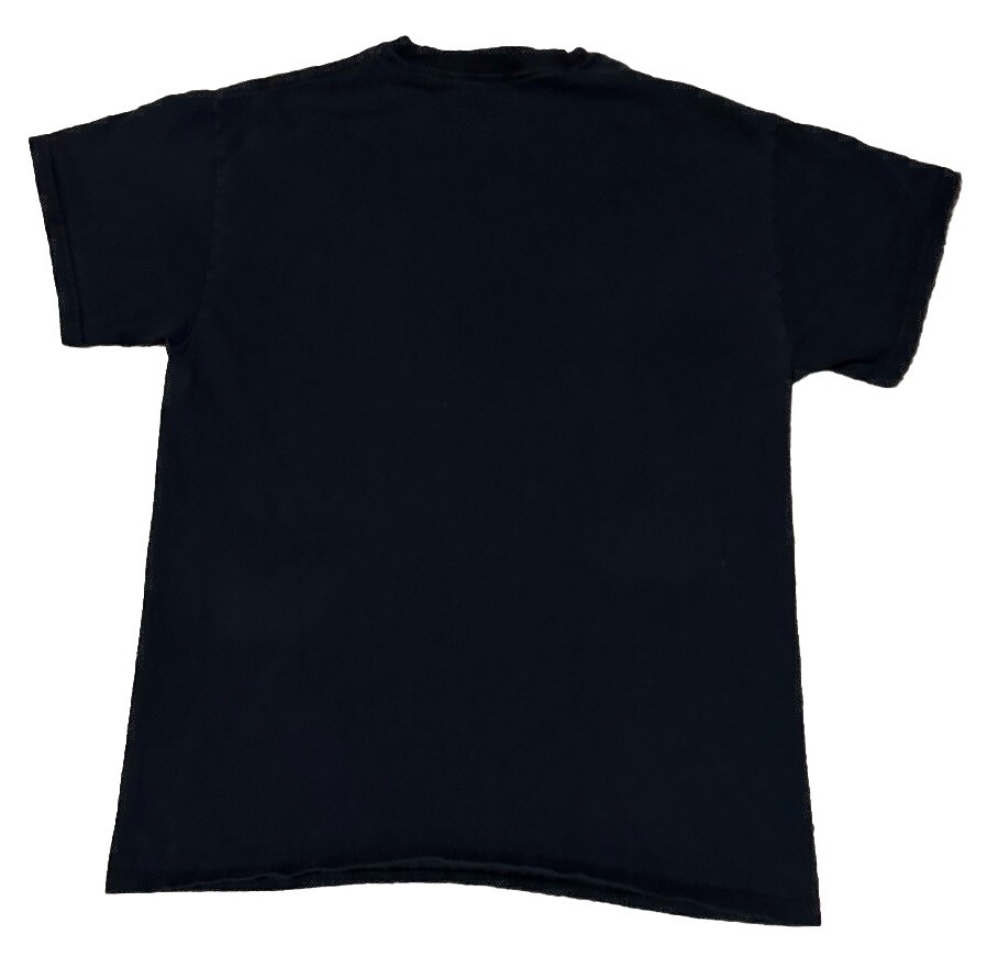 FILA T shirt nera Death Row Records logo cromato giunzione increspatura taglia media