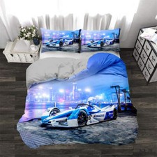 Cool Sports Car 3D Quilt Duvet Doona Cover Set Single Double Queen King Print