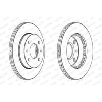 Ferodo 2X Bremsscheibe Vorne Ø232 Mm BelüFtet FüR Nissan Almera I Hatchback N15