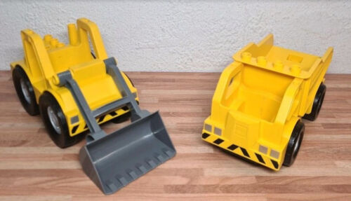Lego Duplo Baumaschinen Bagger Kipper Radlader Betonmischer Walze LKW - Bild 10 von 32