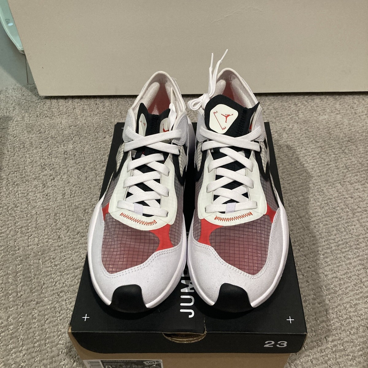 Jordan Delta 3 Low Shoes Men’s Size 12 White Chile Red DN2647-160 Nike Sneakers Jordan Delta 3 Low – Oneness Boutique main image 3