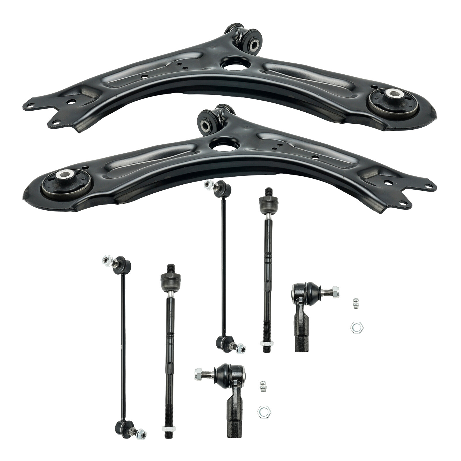 8x Front Lower Control Arms & Sway Bar Kit for 2011-18 VW Jetta