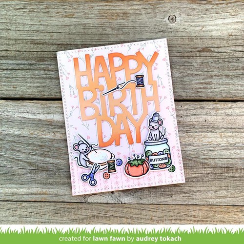 Lawn Fawn, what's sewing on? collection pack, 12"x12" / 30,05x30,5cm, Block 12 B - Picture 5 of 11
