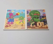 Lot Of 2 Barney PlaySkool Puzzles