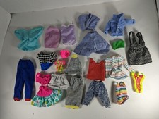 Barbie Vintage Clothes Lot of 21 Swimsuit Skirt Shirt Shorts Jumper Outfits