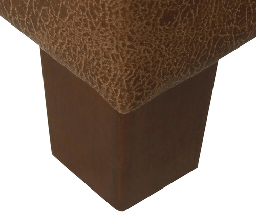 Square Tufted Storage Ottoman - Distressed Brown Faux Leather Small - Picture 8 of 12