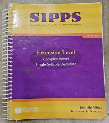 SIPPS Extension Level Complex Vowel Single Syllable Decoding 2nd Edition Book
