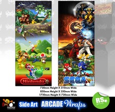 Multigame 3 Arcade Side Artwork Stickers Graphics / Laminated All Sizes