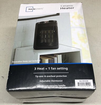 MAINSTAYS CERAMIC HEATER Electric Portable Lightweight